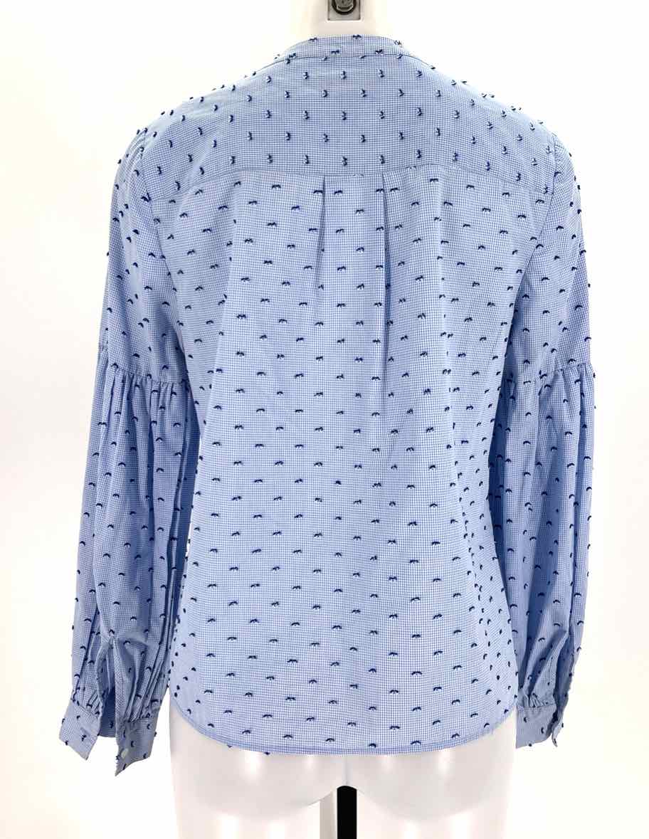 Size M CECE Blue Print Shirt