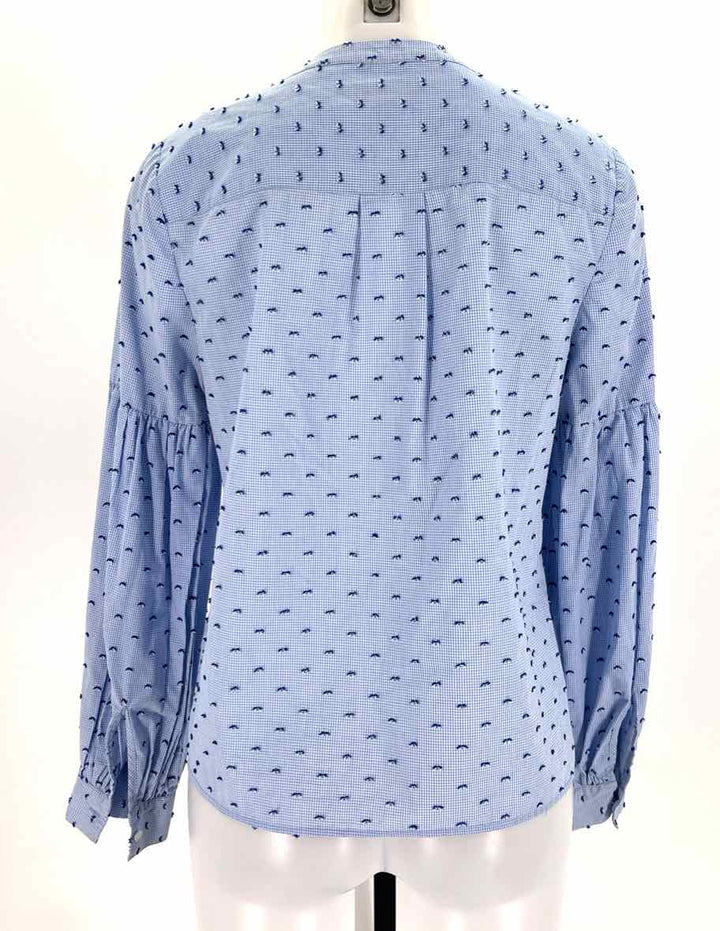 Size M CECE Blue Print Shirt