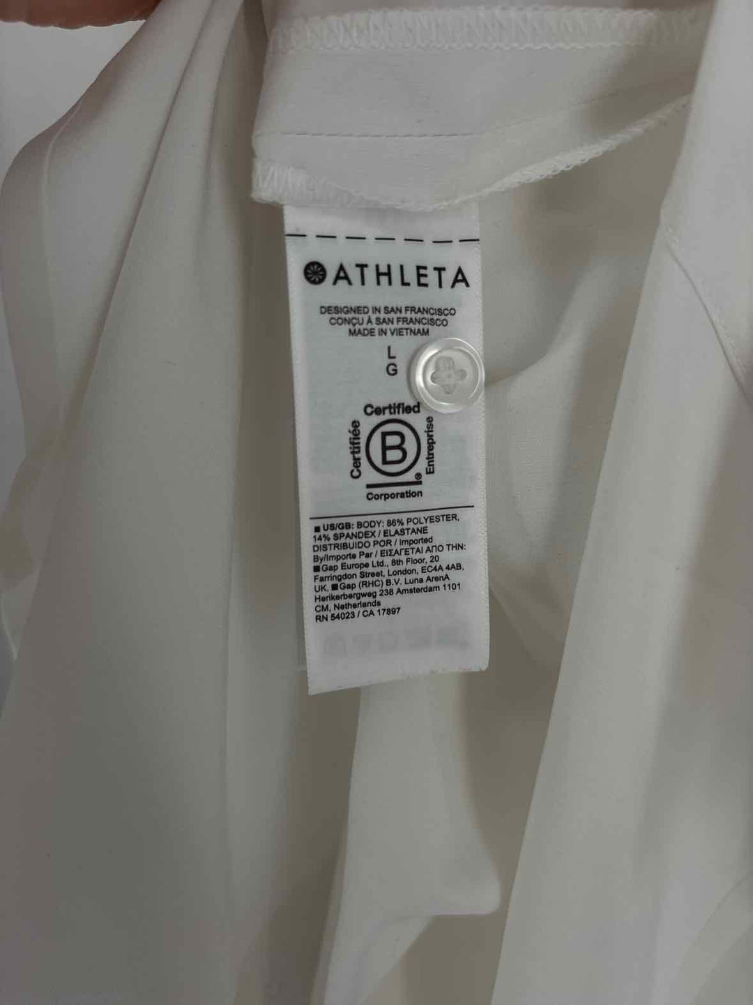 Size L Athleta White Shirt