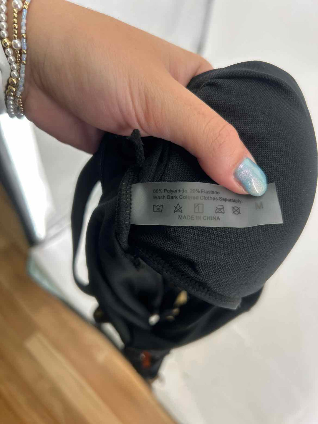 Size M Black Print Swimsuit