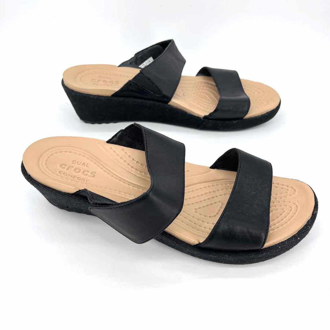 Shoe Size 10 Crocs Black Sandals