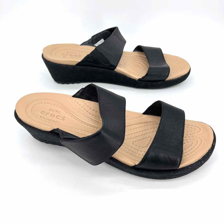 Shoe Size 10 Crocs Black Sandals