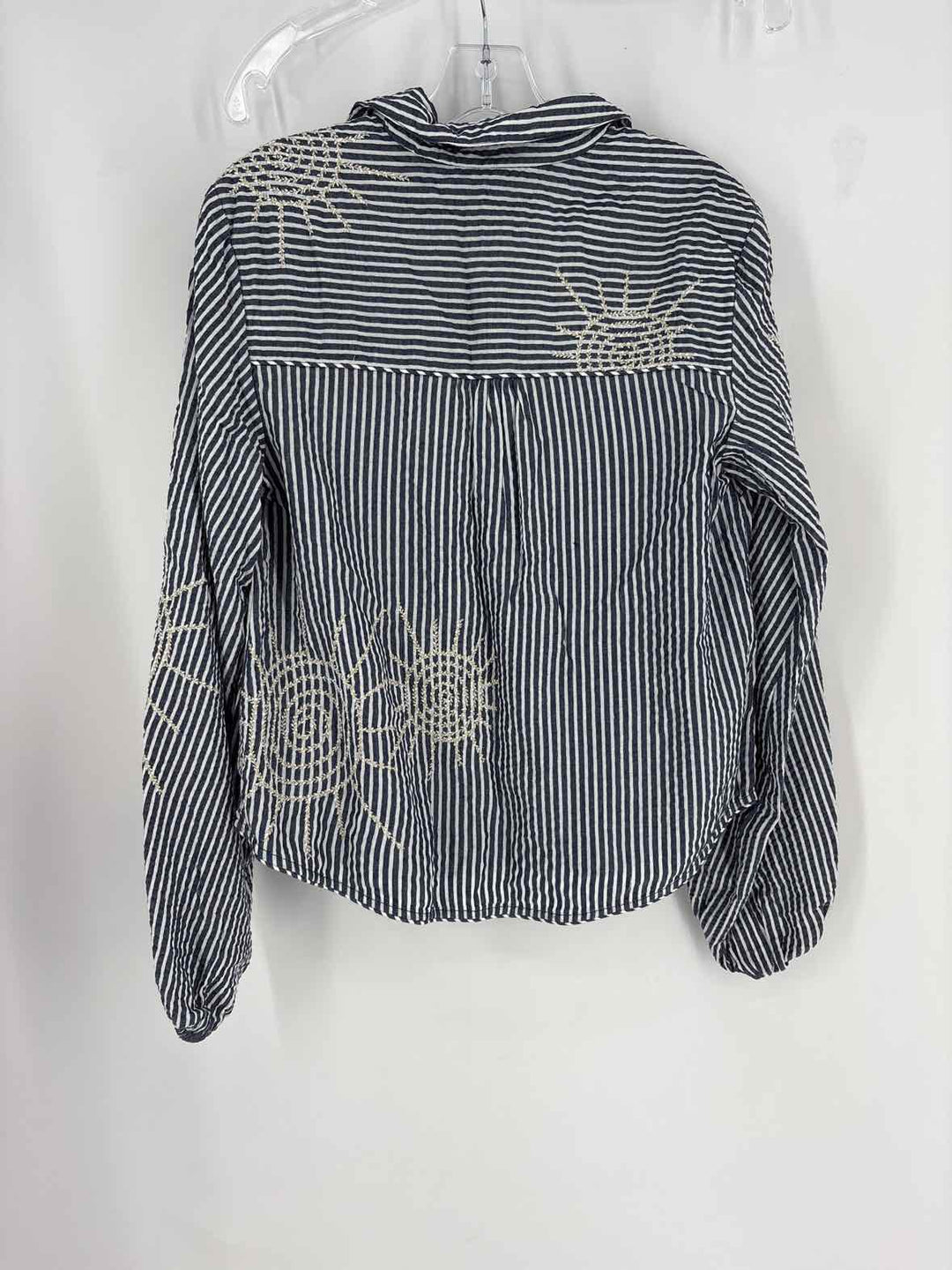 Size S MAEVE Navy Print Shirt