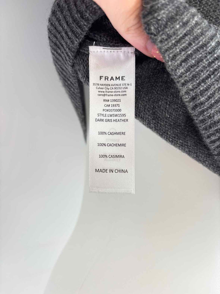 Size XS FRAME Gray Cashmere Sweater