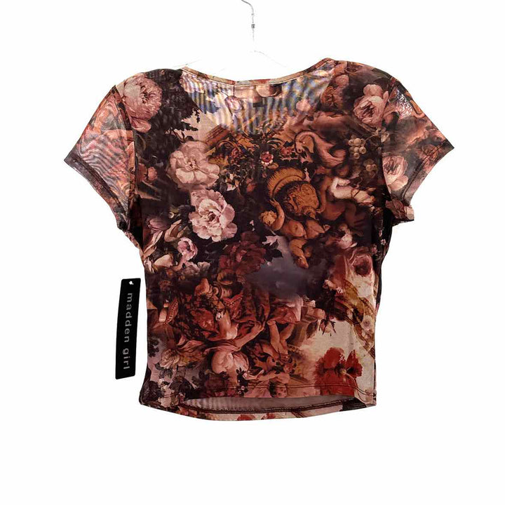 Size M MADDEN GIRL Brown Mesh Shirt