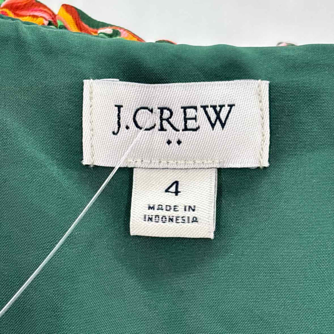 Size 4 J Crew Multi-Color Dress