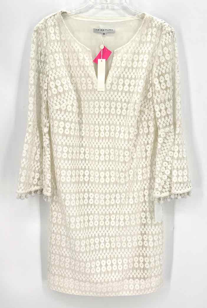 Size 10 TRINA TURK Ivory Lace Dress