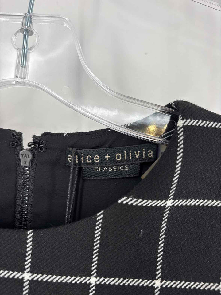 Size 6 Alice + Olivia Black/White Dress