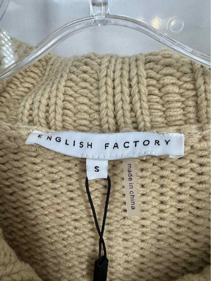 Size S ENGLISH FACTORY Tan Knit Sweater
