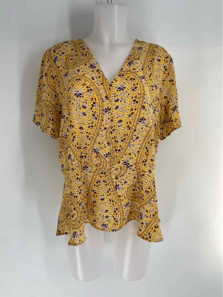 Size L Ann Taylor Yellow Shirt