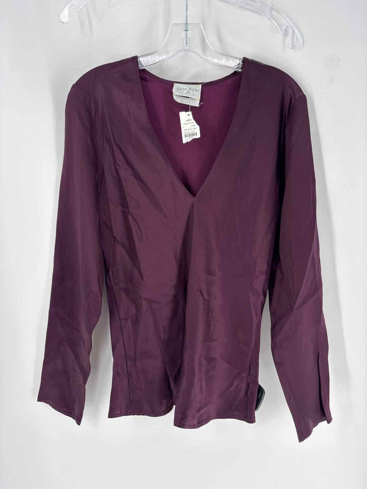 Size M Purple Silk Shirt