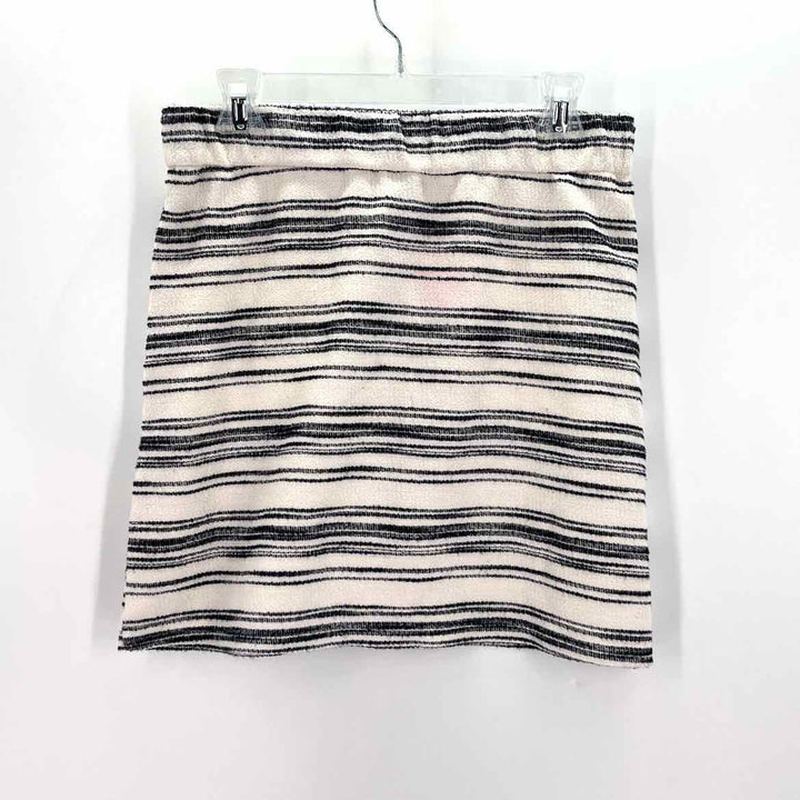 Size M LOFT White Print Skirt