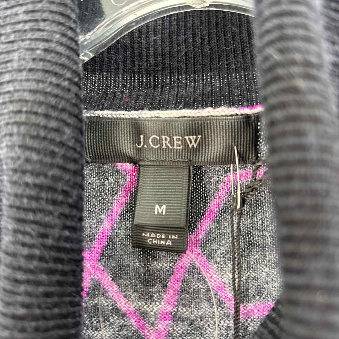 Size M J Crew Black Print Sweater