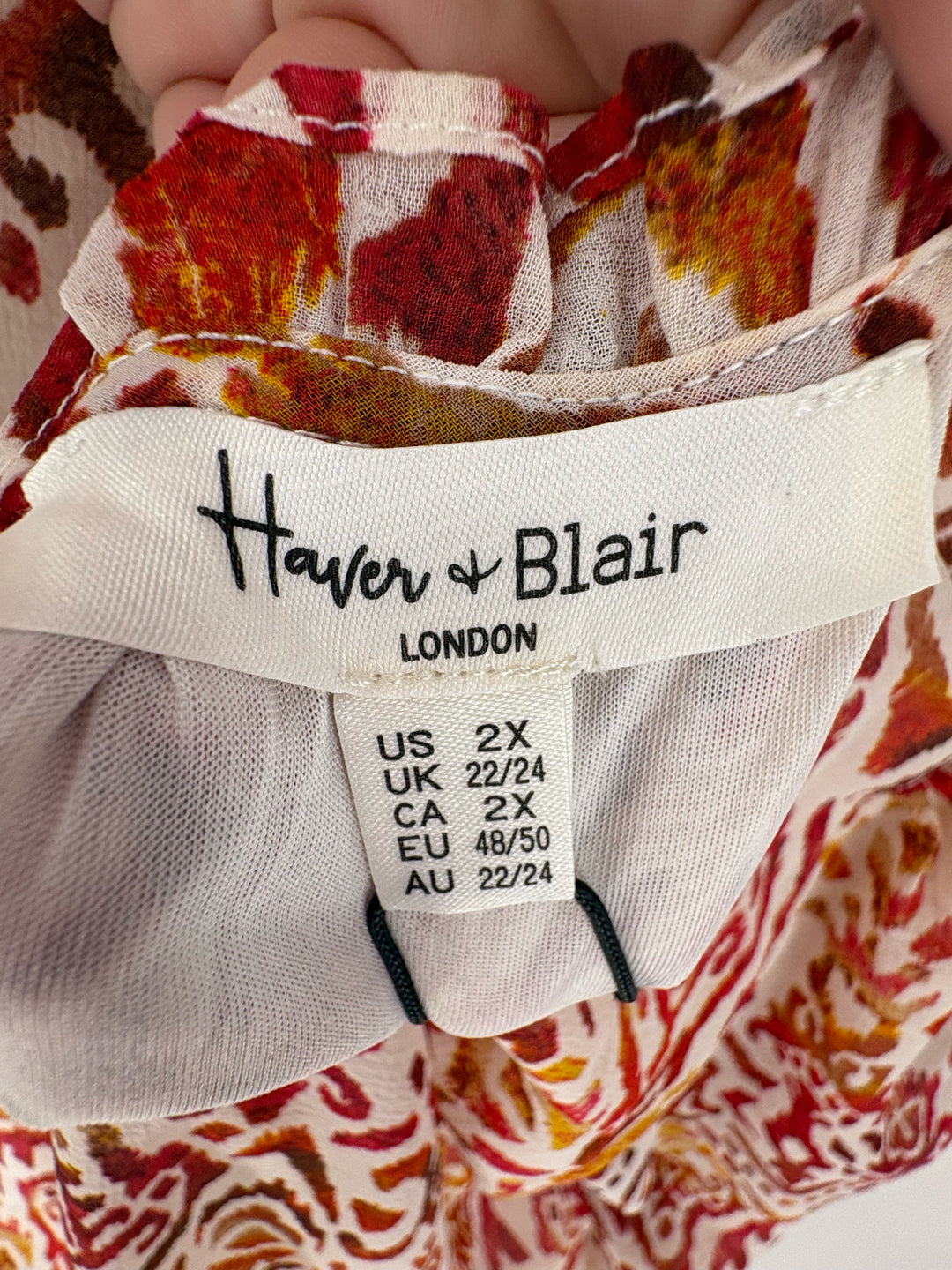Size 2X ORANGE PRINT Shirt