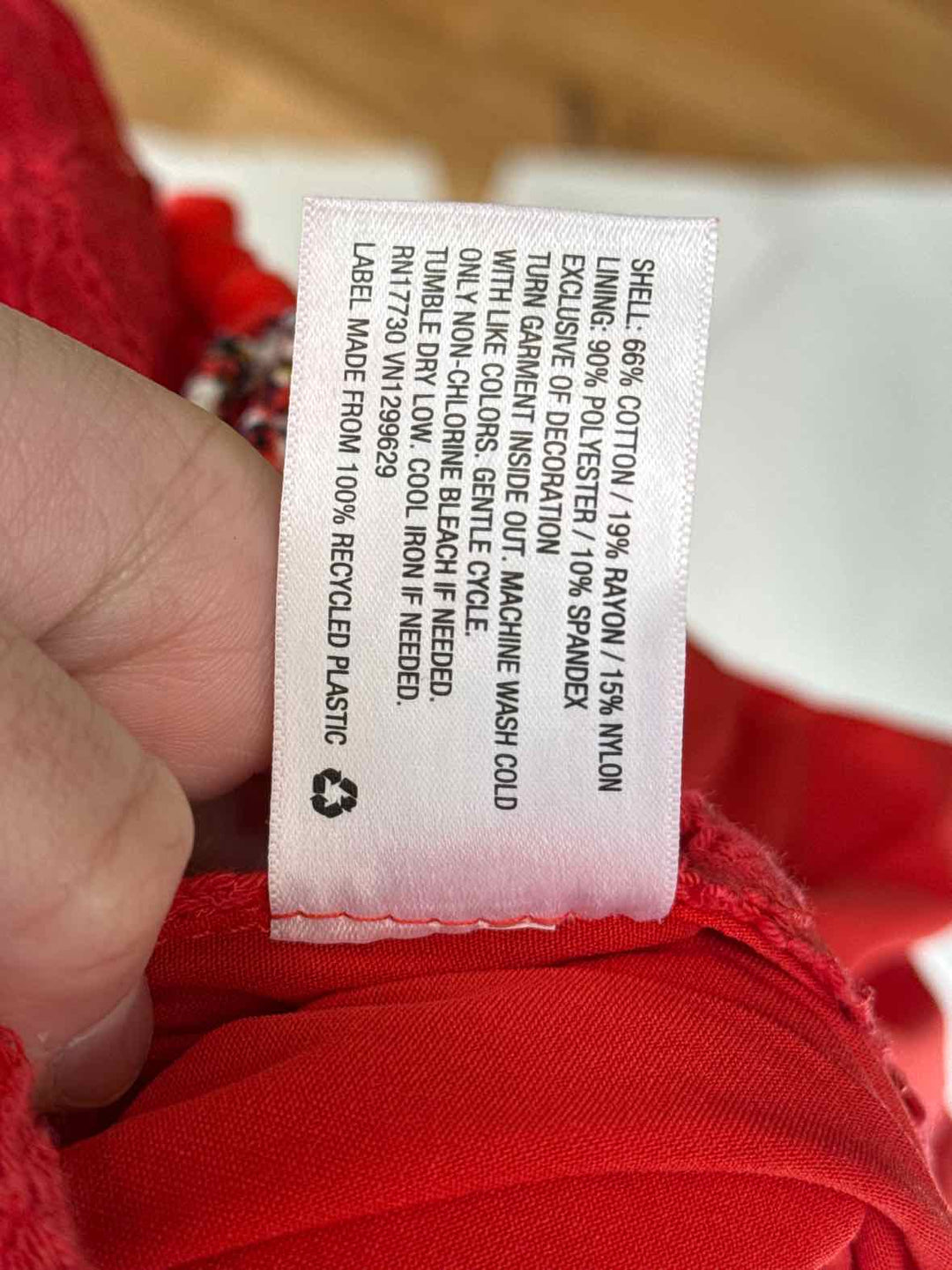 Size L XHILARATION Red Lace Shorts