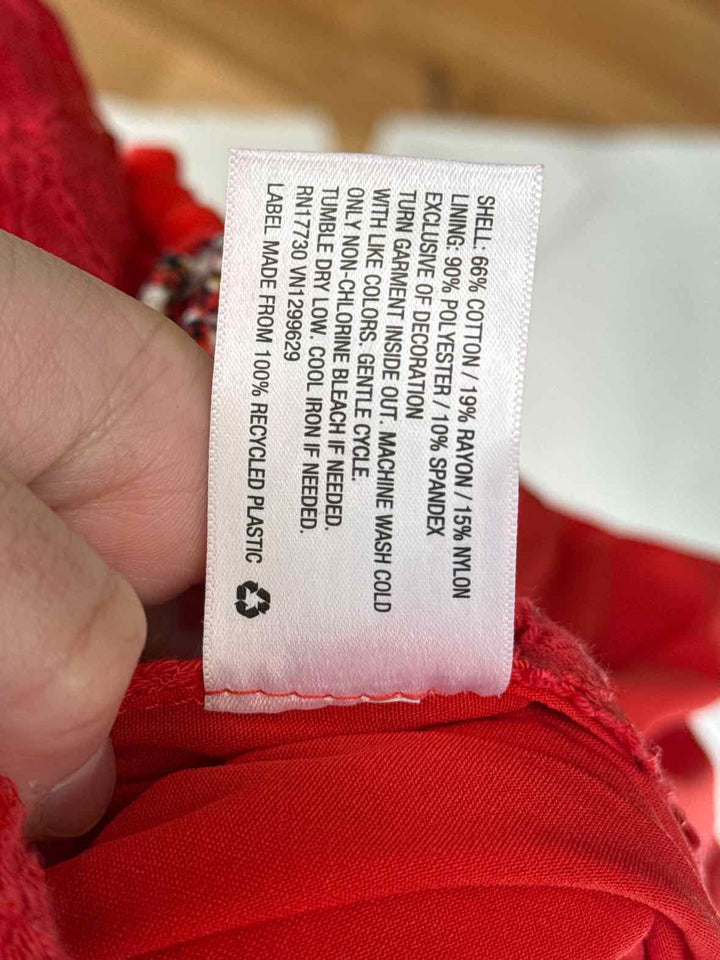 Size L XHILARATION Red Lace Shorts