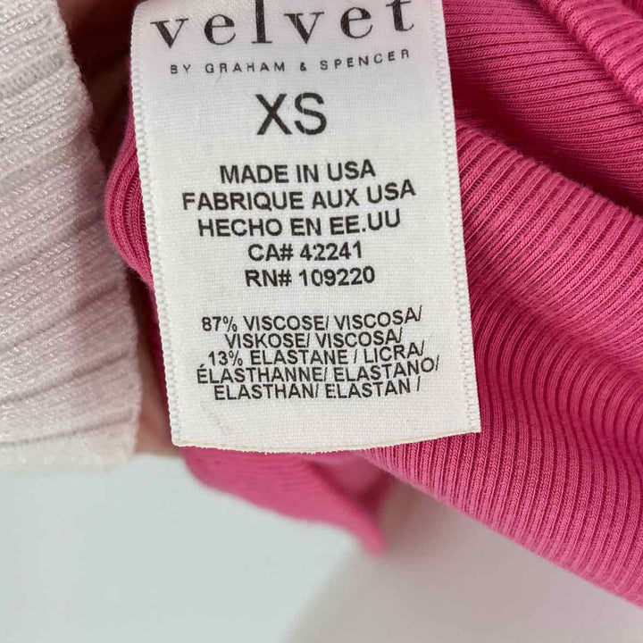 Size XS VELVET Pink Shirt