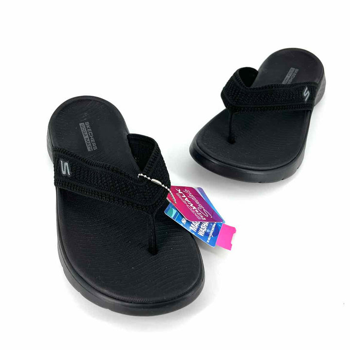 Shoe Size 8 Sketchers Black Knit Sandals