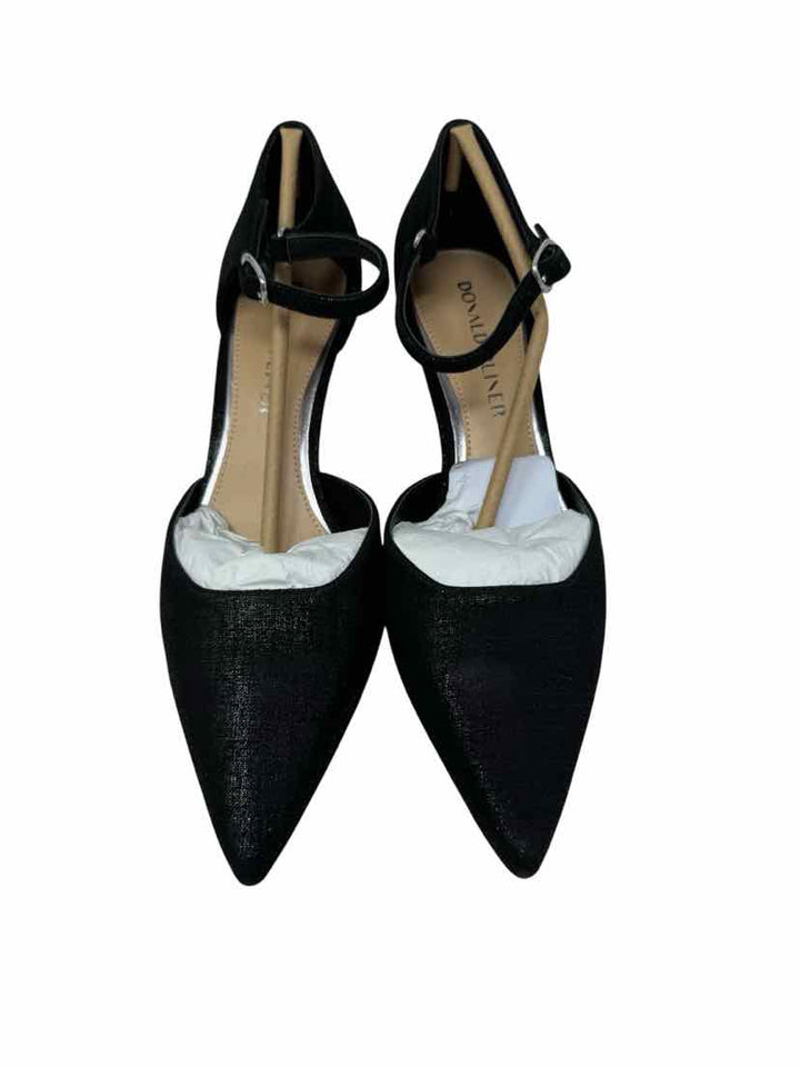 Shoe Size 8 DONALD PLINER Black Leather Pumps