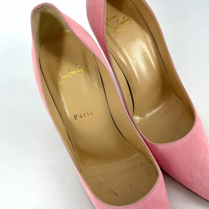 Shoe Size 39 CHRISTIAN LOUBOUTIN Pink Suede Luxury - Heels