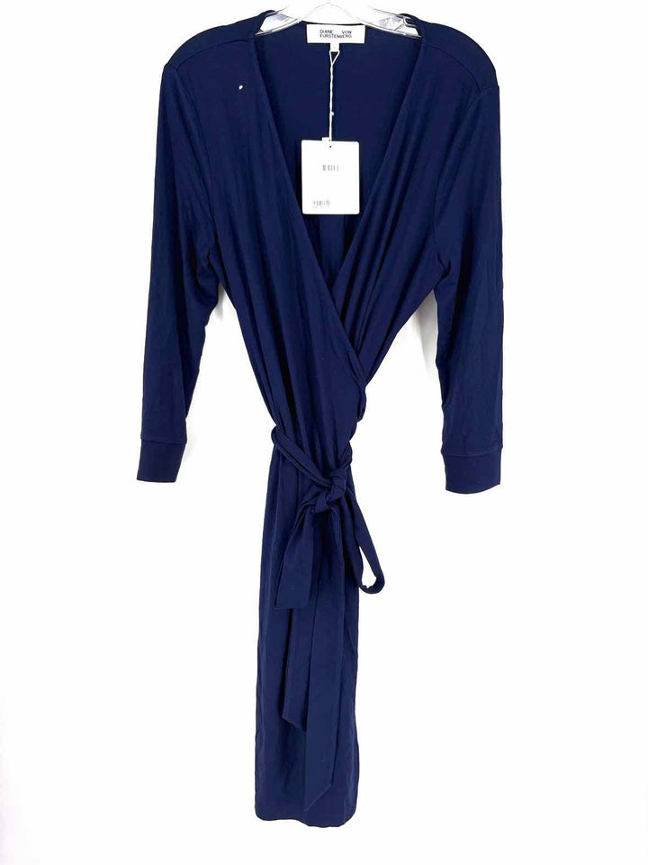 Size L DIANE VON FURSTENBERG Navy Dress