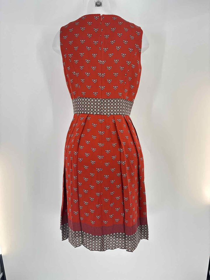 Size 8 Brooks Brothers ORANGE PRINT Dress