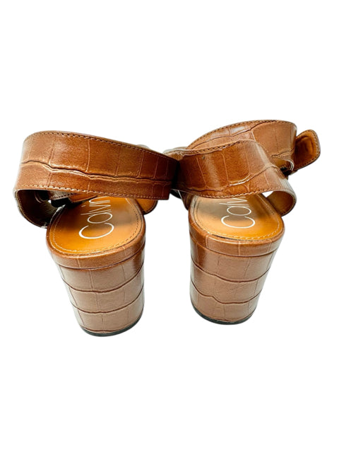 Shoe Size 9.5 Calvin Klein Tan Leather Sandals