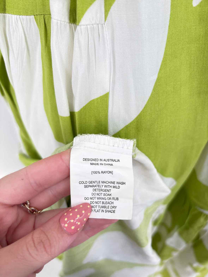 Size S Green Print Dress