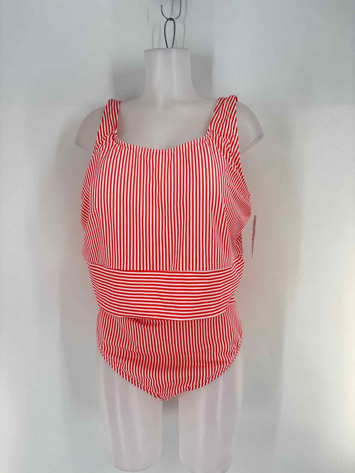 Size 2X LAND END Orange Swimsuit