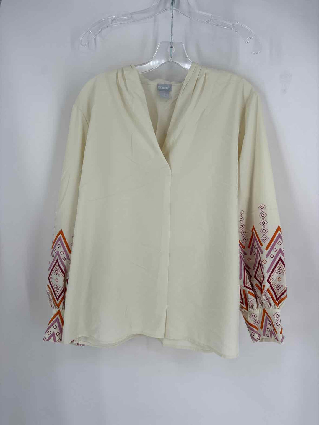 Size 12 Chico's Cream Shirt