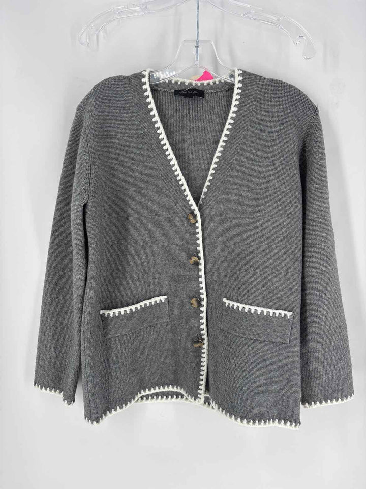 Size M Ann Taylor Gray Knit Cardigan