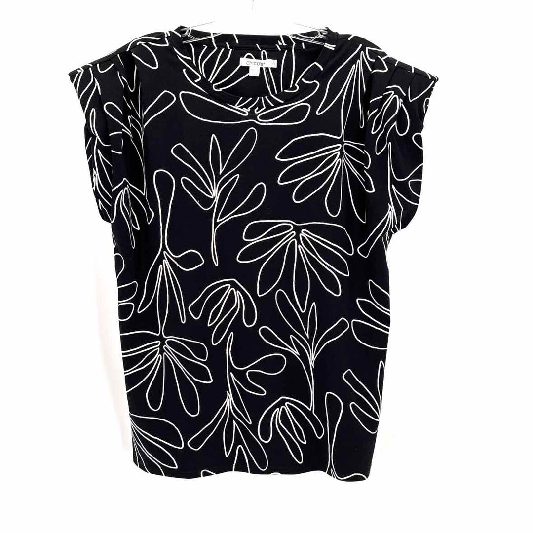 Size L Chico's Black Shirt