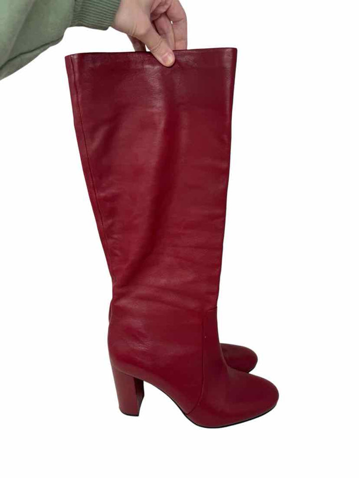 Shoe Size 9.5 Vince Camuto Red Leather Boots
