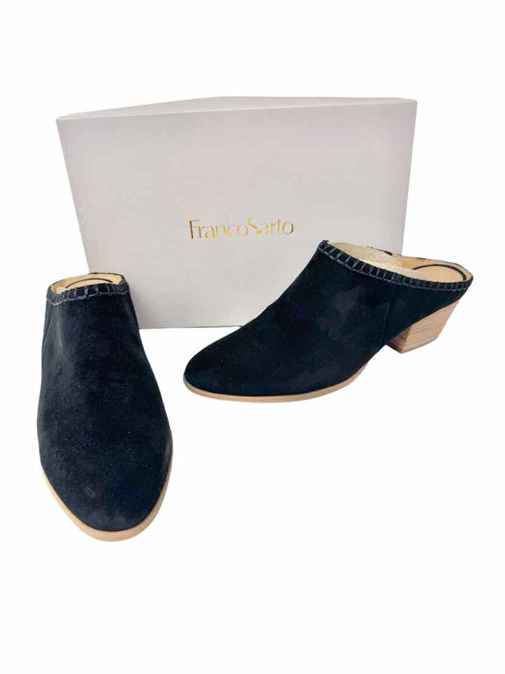 Shoe Size 10 FRANCO SARTO Black Suede Boots