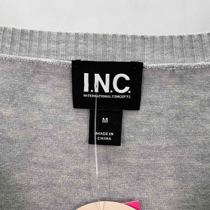 Size M INC Gray Knit Sweater