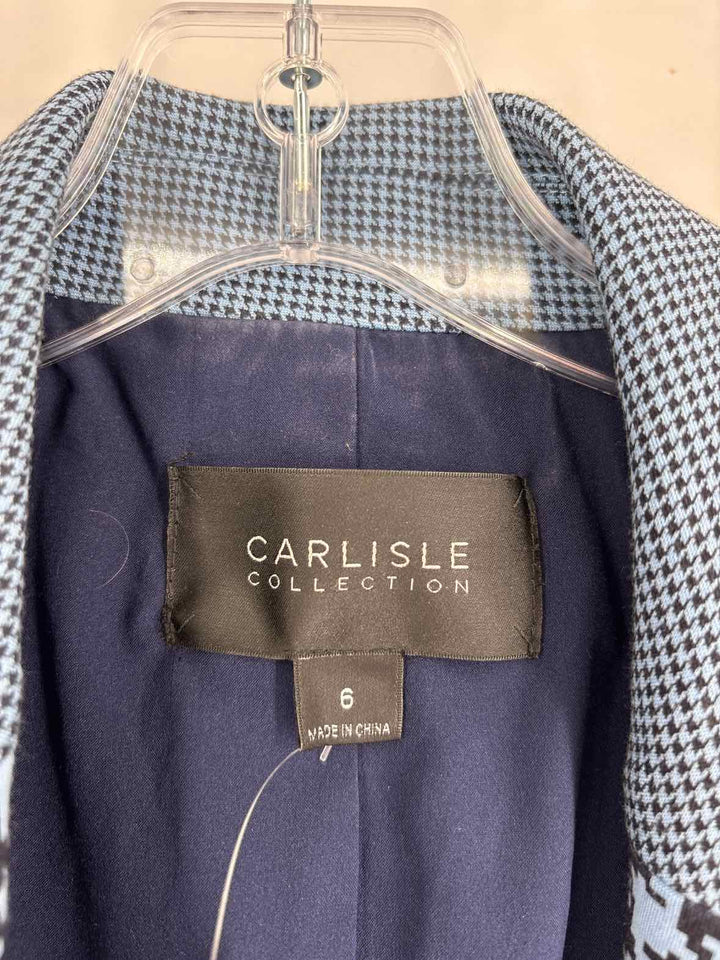 Size 6 CARLISLE Blue Print Blazer