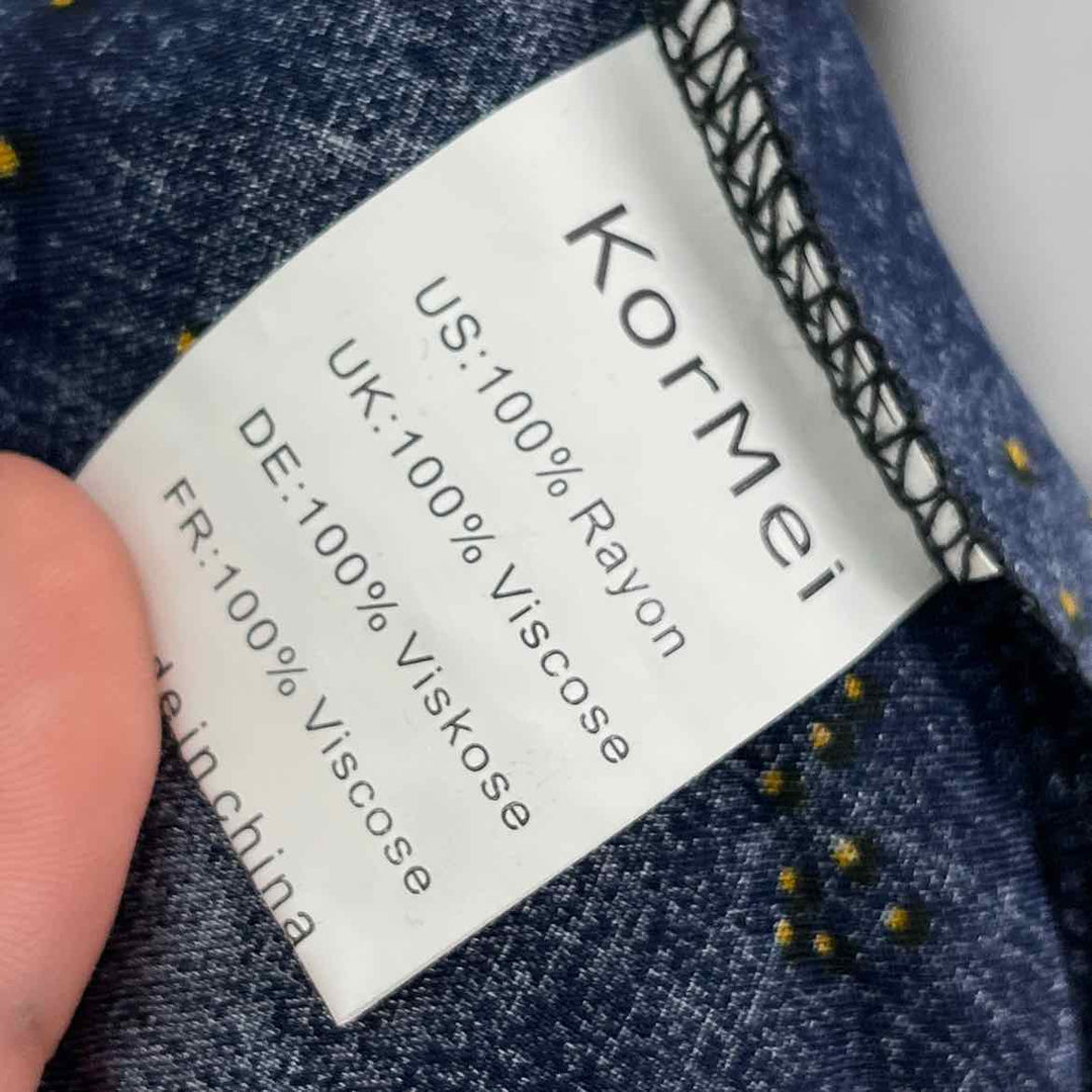 Size XL Navy Print Dress