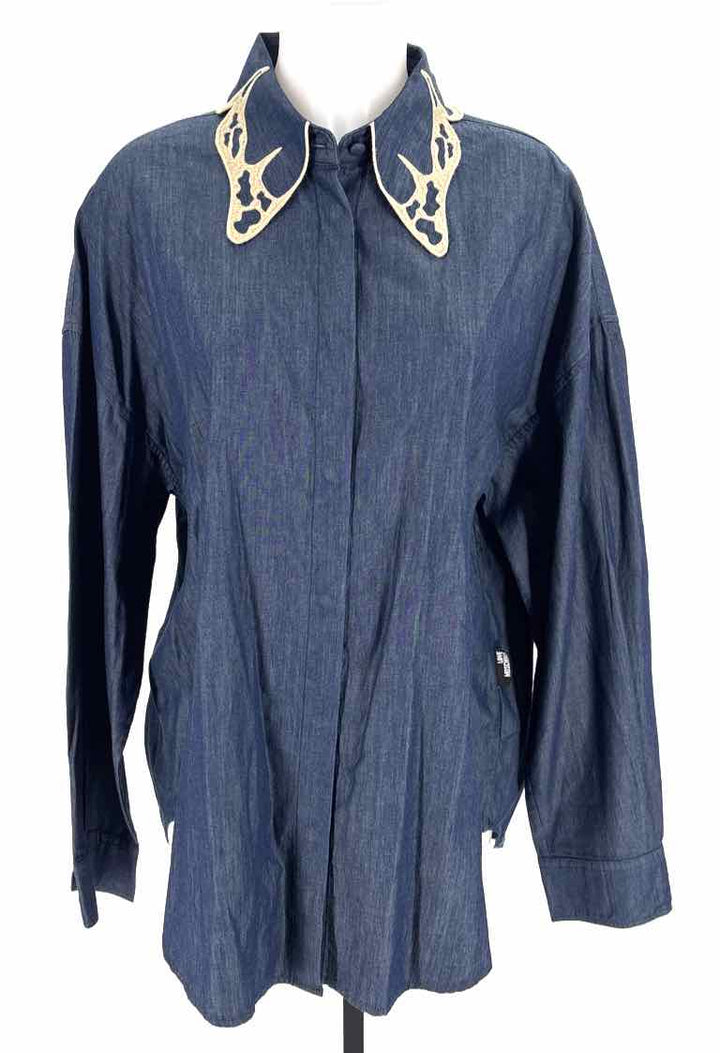 Size 12 Moschino Blue Chambray Shirt