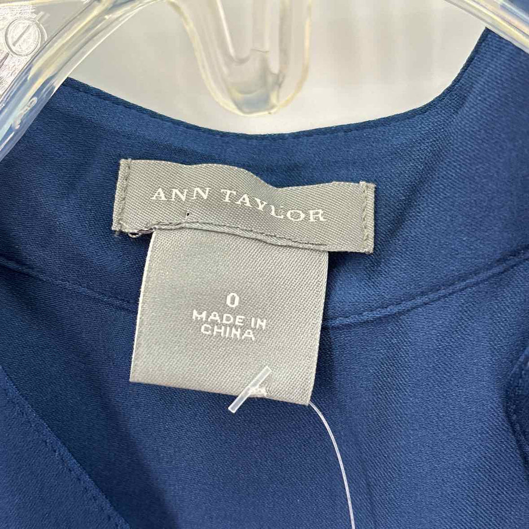 Size 0 Ann Taylor Navy Shirt