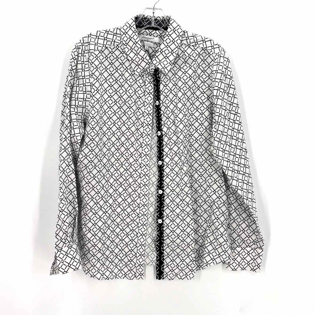 Size 12 FOXCROFT Black/White Shirt