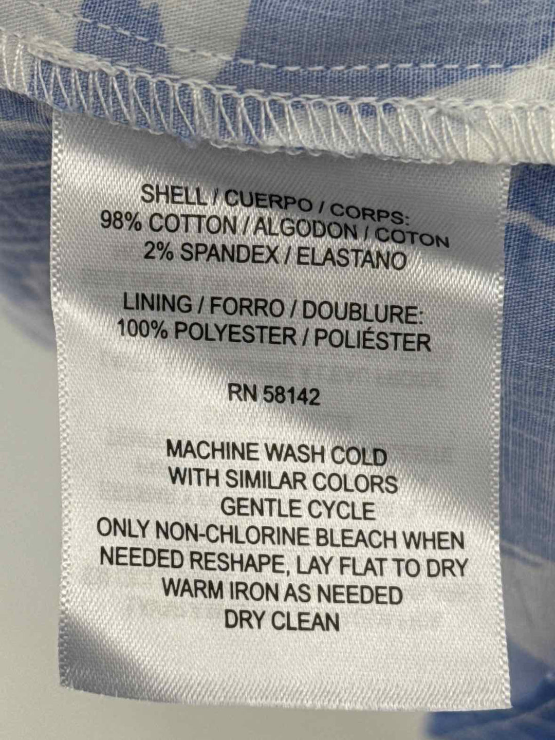 Size 8 Blue Print Dress
