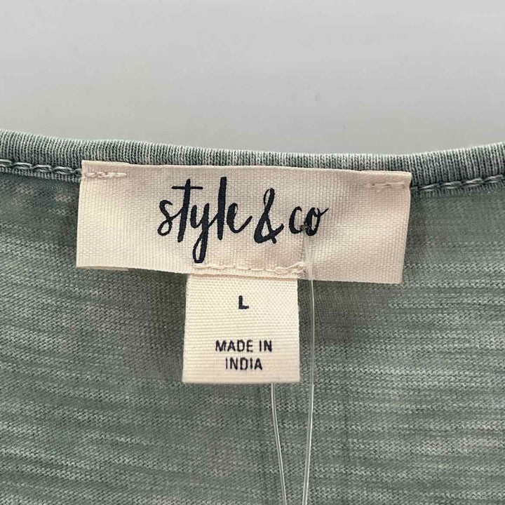 Size L Style & Co Sage Knit Shirt