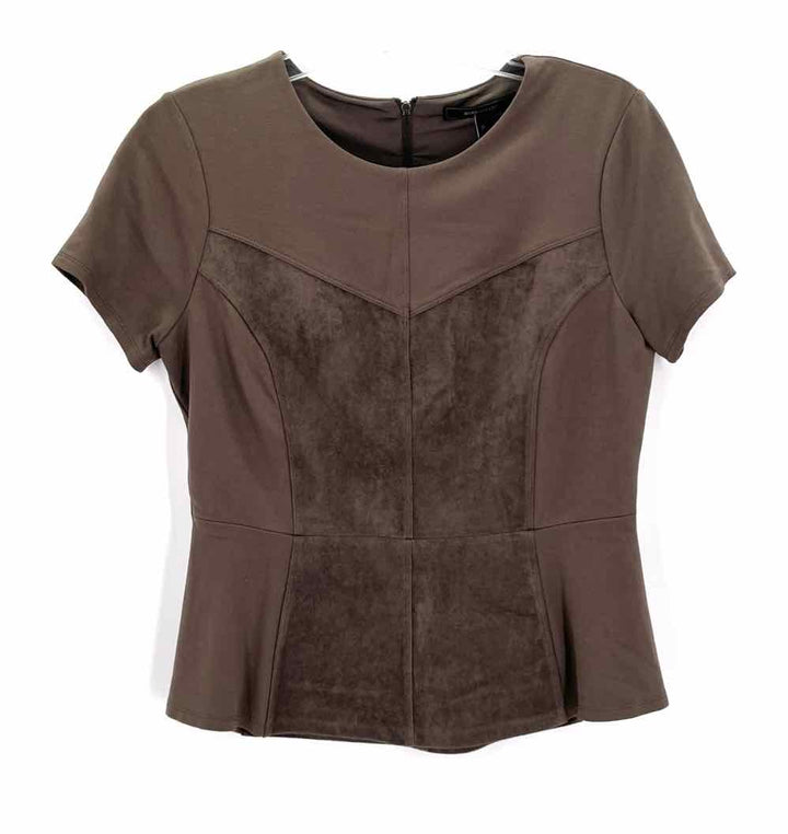 Size M BCBG Olive Suede Shirt