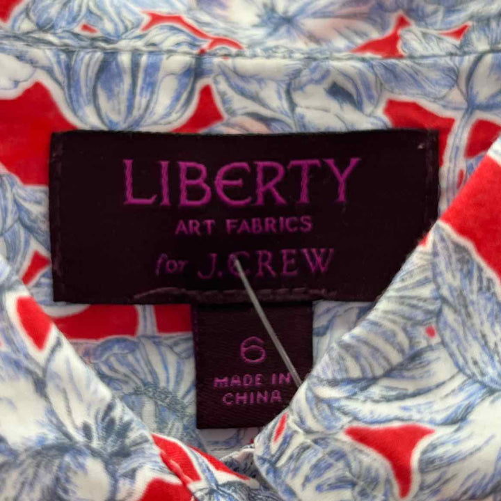 Size 6 J Crew Multi-Color Shirt