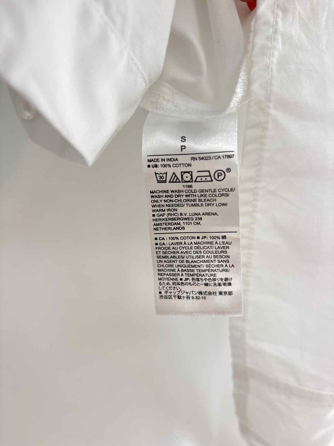 Size S Banana Republic White Cotton Shirt