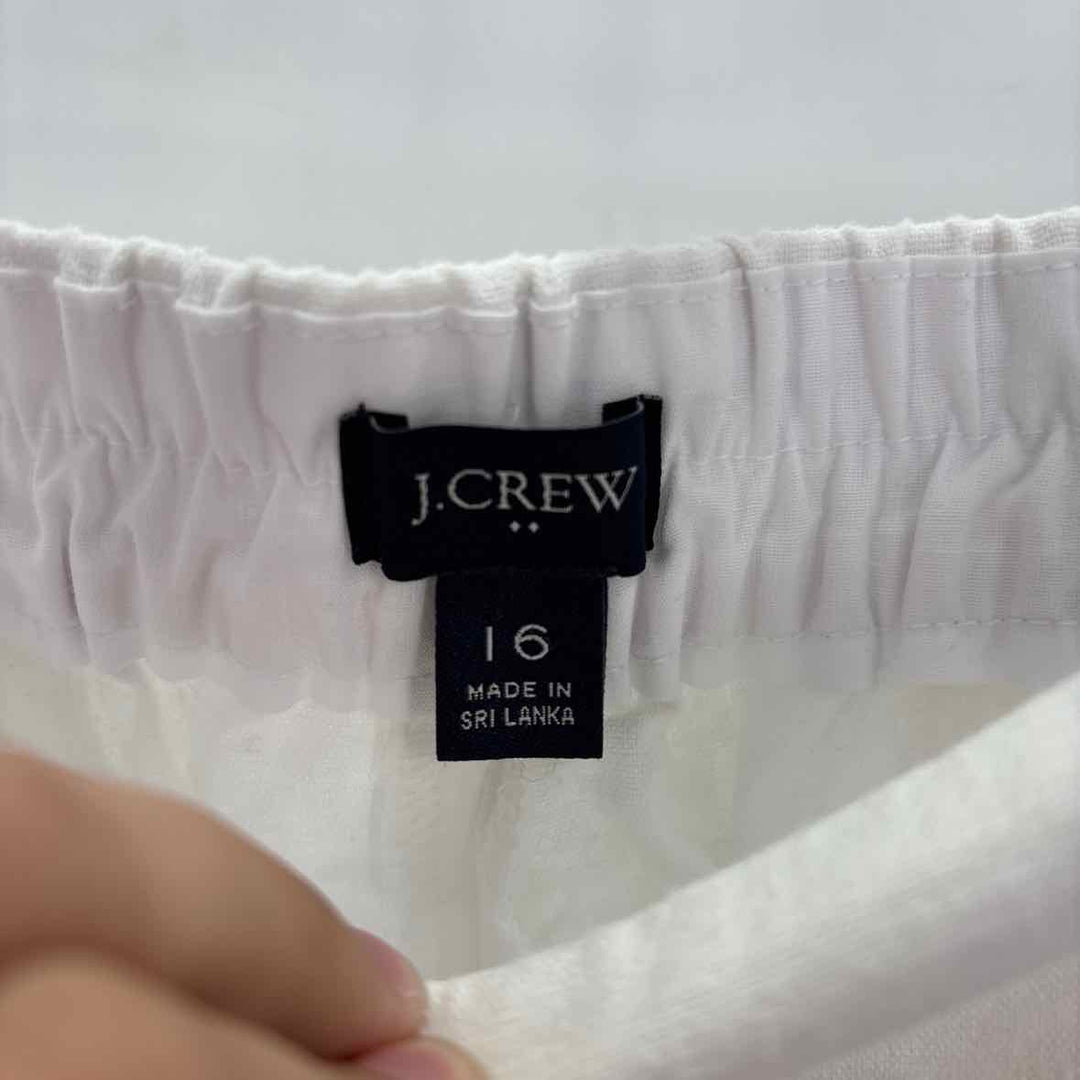 Size 16 J Crew White Linen Pants