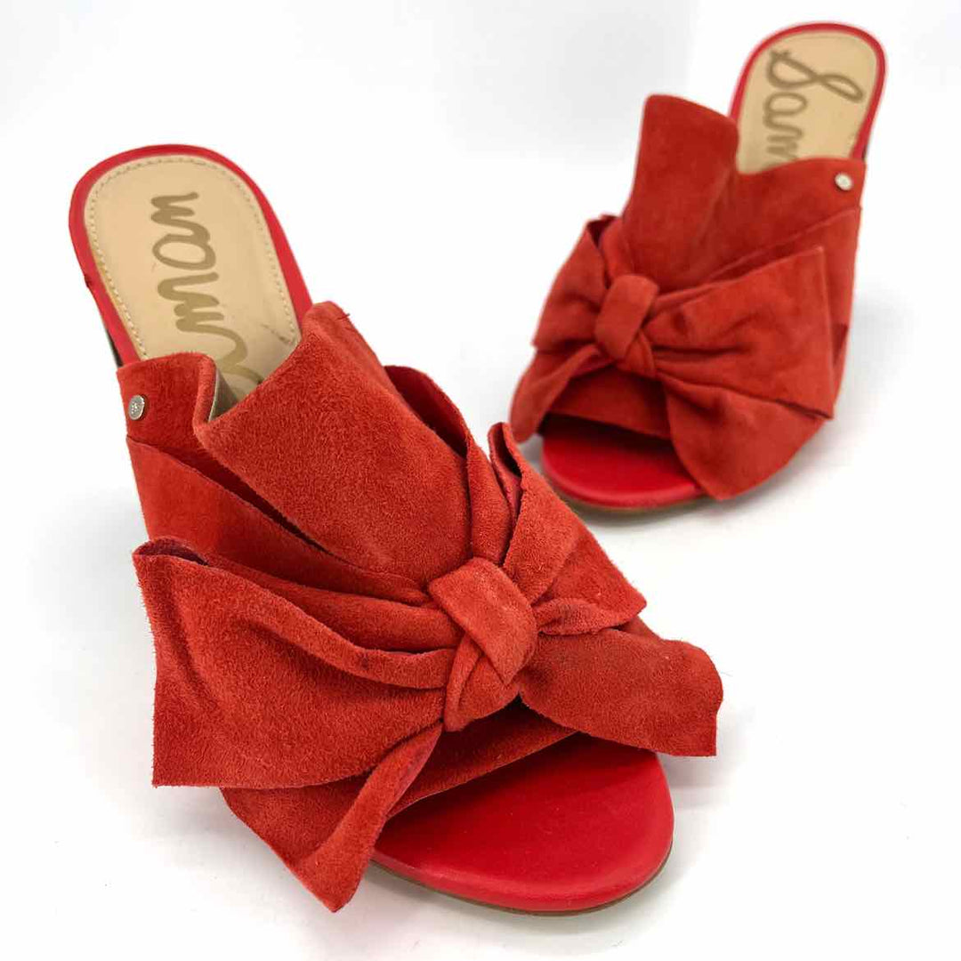 Shoe Size 7.5 Sam Edeleman Coral Suede Mules