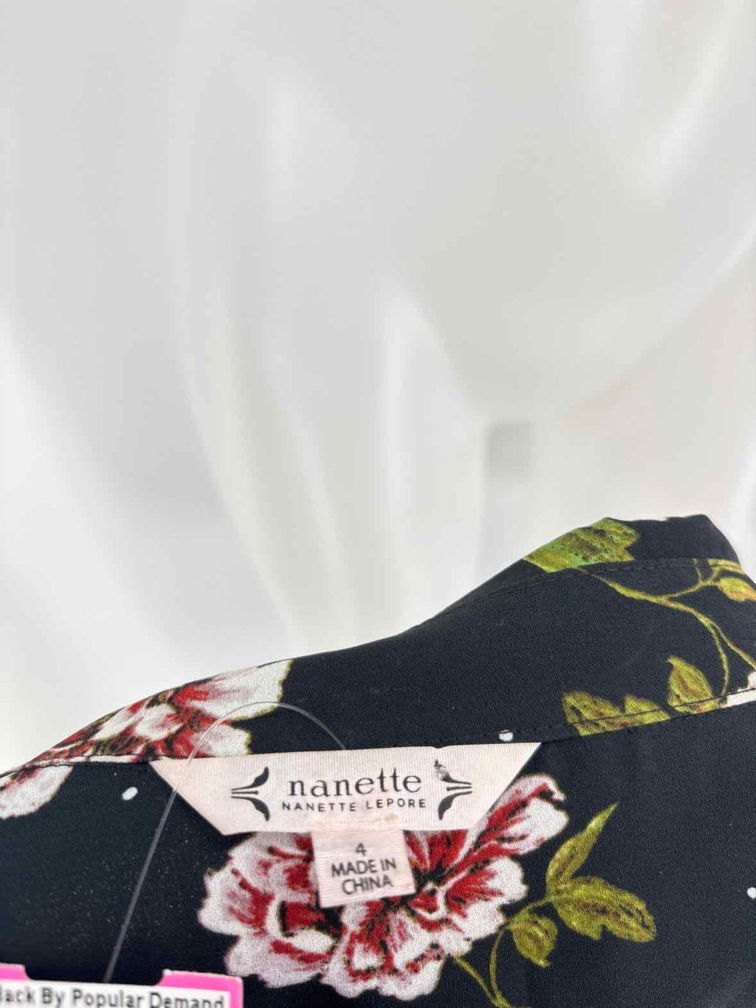 Size 4 NANETTE LEPORE Black Print Dress