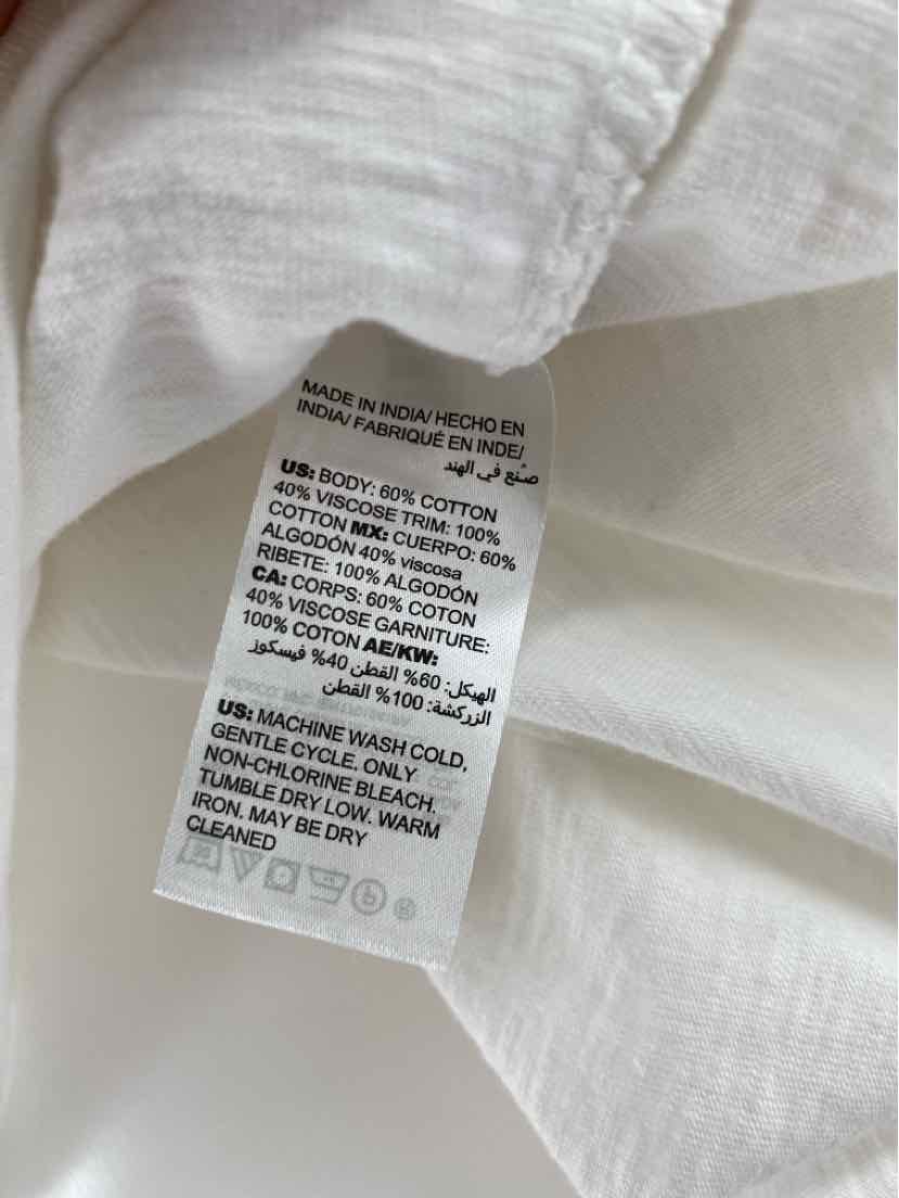 Size L Chico's White Cotton Shirt