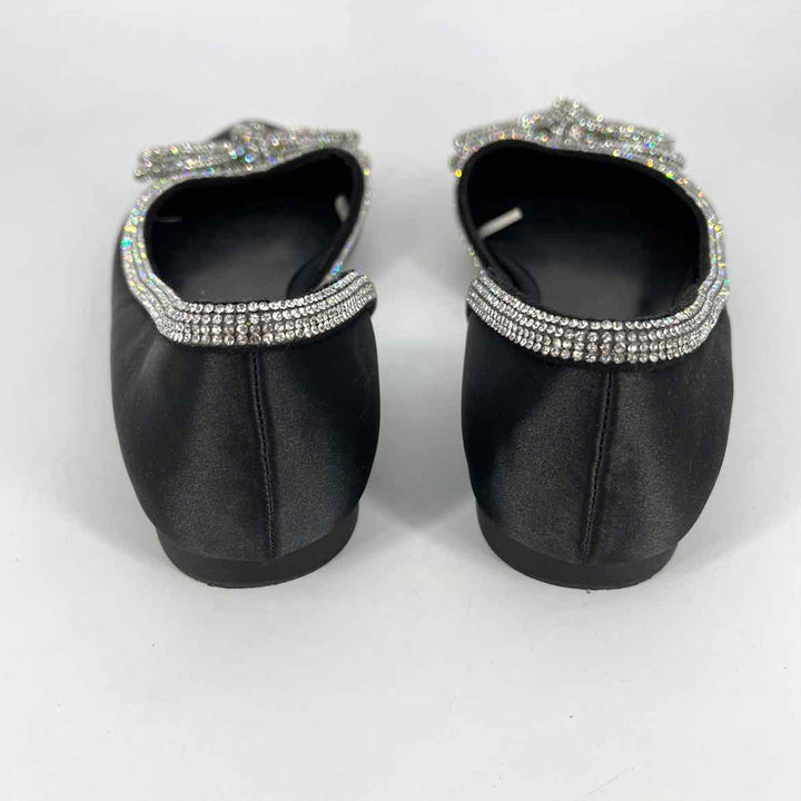 Shoe Size 8.5 A NEW DAY Black Rhinestone Flats